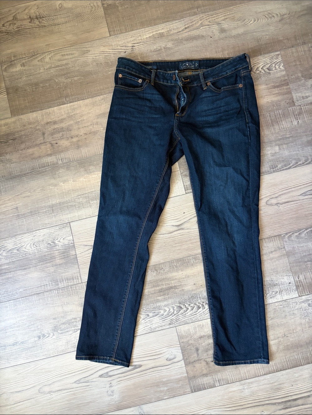 Lucky Brand Dark Blue Straight Leg Jeans